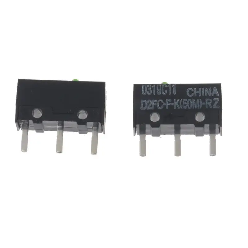 Original Mouse Micro Switch D2FC-F-K(50M)-RZ Green Dot 50 Millions Click Lifetime For Razer 2Pcs mouse micro switch
