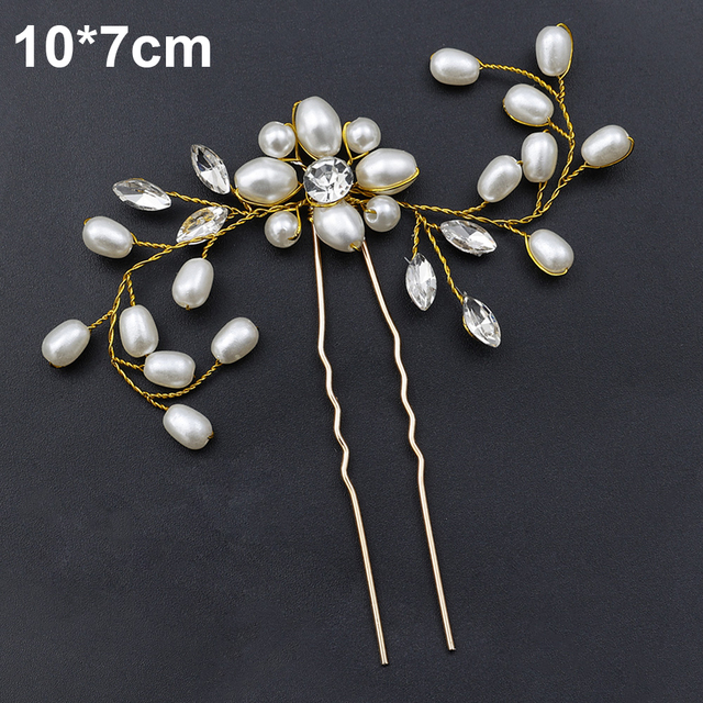 Pearl Hairpin Hair Vine Tiaras Headpiece Hair Comb Pins Hair Clips Wedding Bridal Rhinestone Jewelry Hair Accessories