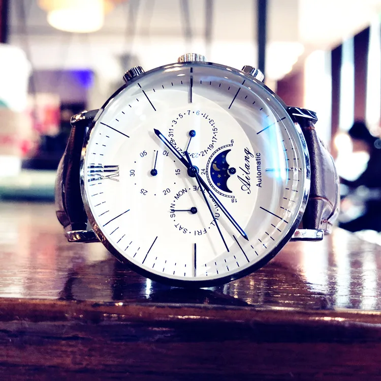 

New Trendy Men's Watch Men's Mechanical Watch Men's Trendy New Concept Waterproof Ultra-Thin Hollow Automatic Famous Brand