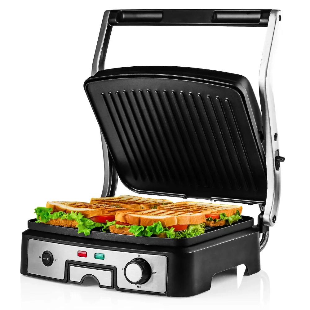 OVENTE 2-Slice Electric Sandwich Maker Non Stick Grill, Black