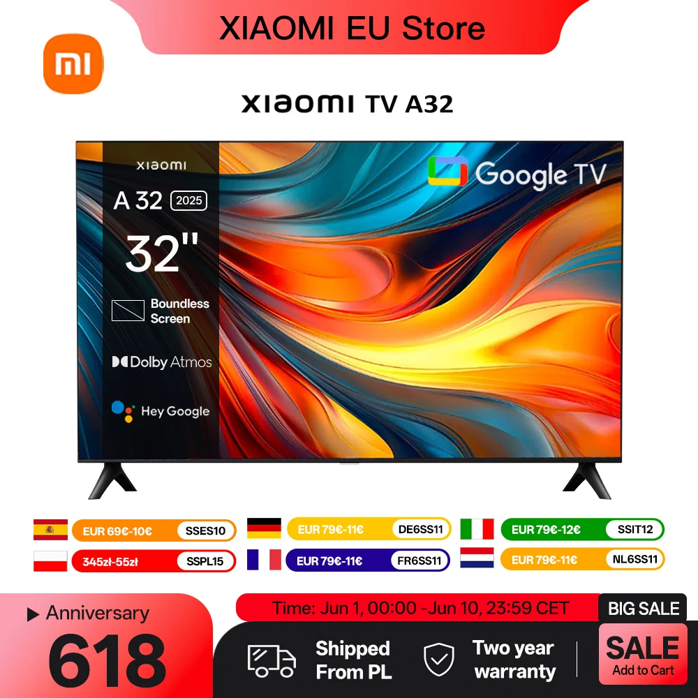 Telewizor Xiaomi TV A 32 z Polski za $110.98 / ~414zł