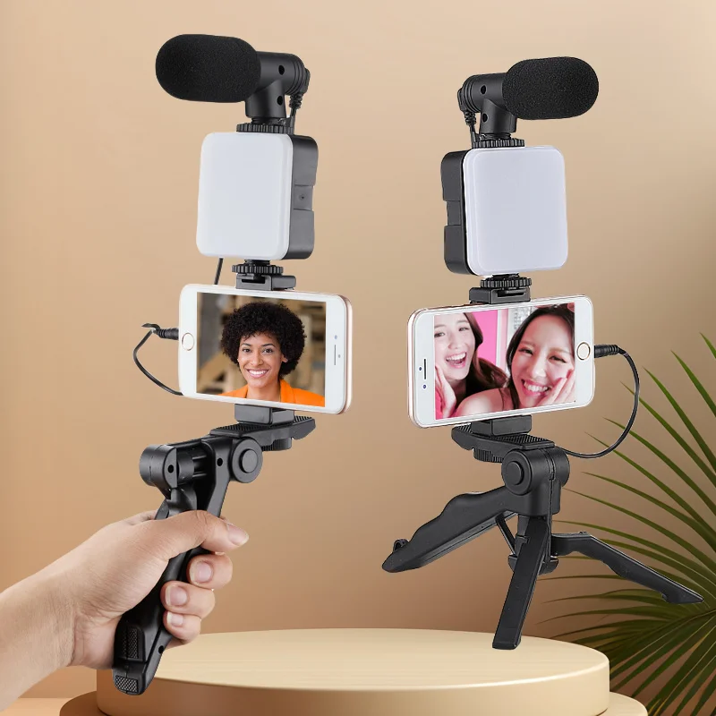 Mobile Video Production Kit Multi-functional Mobile Phone Fill Light Stand Live Desktop Tripod Stand
