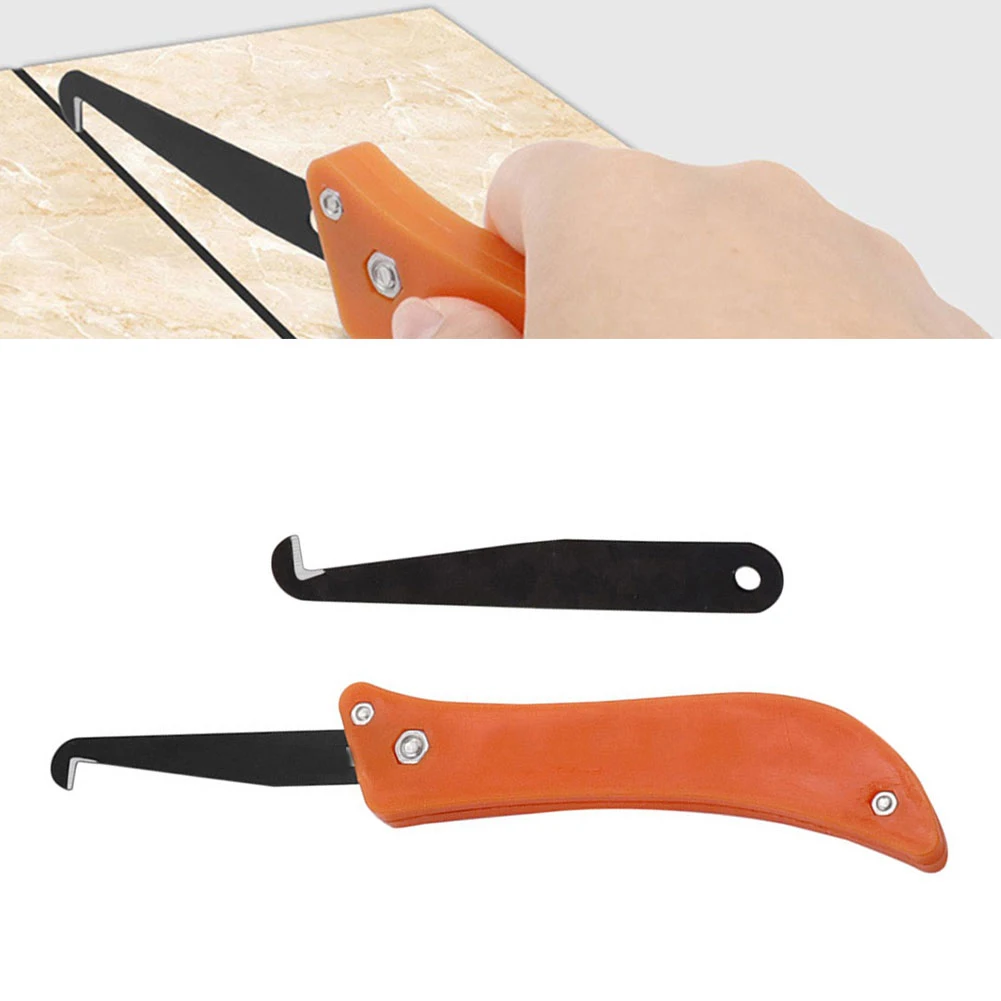 2PCS Insulated Withstand Voltage Electrician Knifes Ceramic Tile Gap Hand Repair Tool Hook Blade Cleaning Removal Old Grout