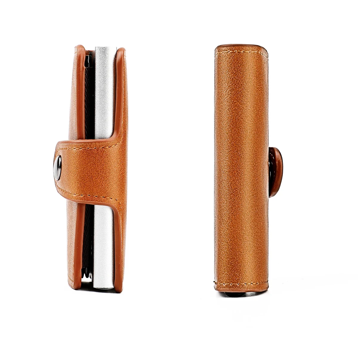New RFID Blocking Card Holder Anti-theft Clutch Single Box Men Women Wallet Denim Business Pop-up Metal ID Case