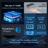 13th Gen Intel Core i7-1360P Mini PC 2x DDR5 Slots M.2 NVME SSD Thunderbolt4 WiFi6 8K UHD Windows 11 HTPC Office Gaming PC 3