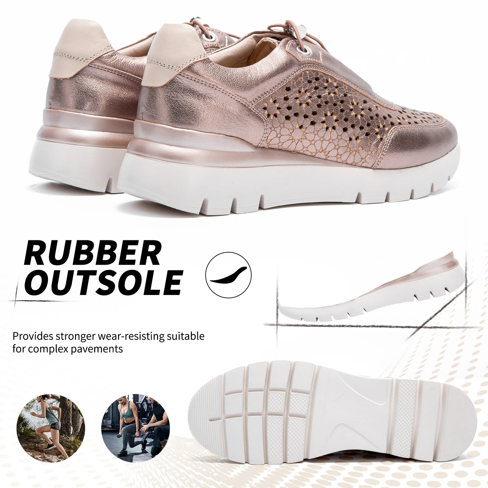 حذاء كاجوال مطبوع مجوف فريد للنساء ، تصميم بسيط ،...