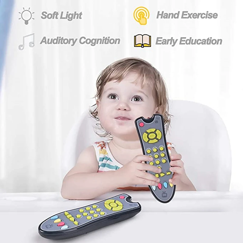 Baby Simulation TV Remote Control Kids Educational Music English Learning Toy Kids Educational Music English Learning Toy Gift