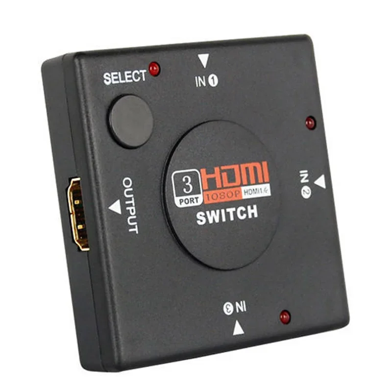 1080P HDMI-compatible Splitter Mini 3 Port 3 Input 1 Output Switch AUTO Switcher Vedio Selector Amplifier HUB Box HDTV 2160P