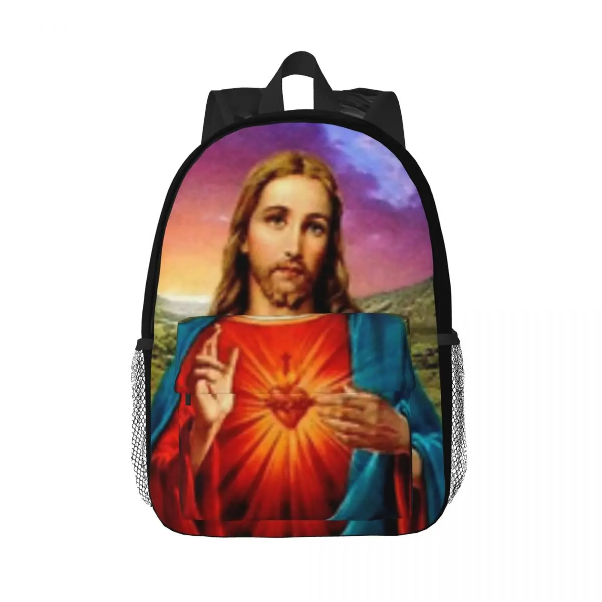 

Sacred Heart Of Jesus For Girls,kids,boys Large Capacity Student Backpack Cartoon School Backpack 15inch