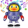 Baby Duck Toy Musical Interactive Toy Electric with Lights and Sounds Dancing Robot Space Elements for Infants Babies Kids Gifts 1