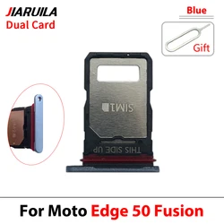 Dual Sim Card Slot Tray Holder and Reader Socket Parts (Edge 50 Fusion Blue)