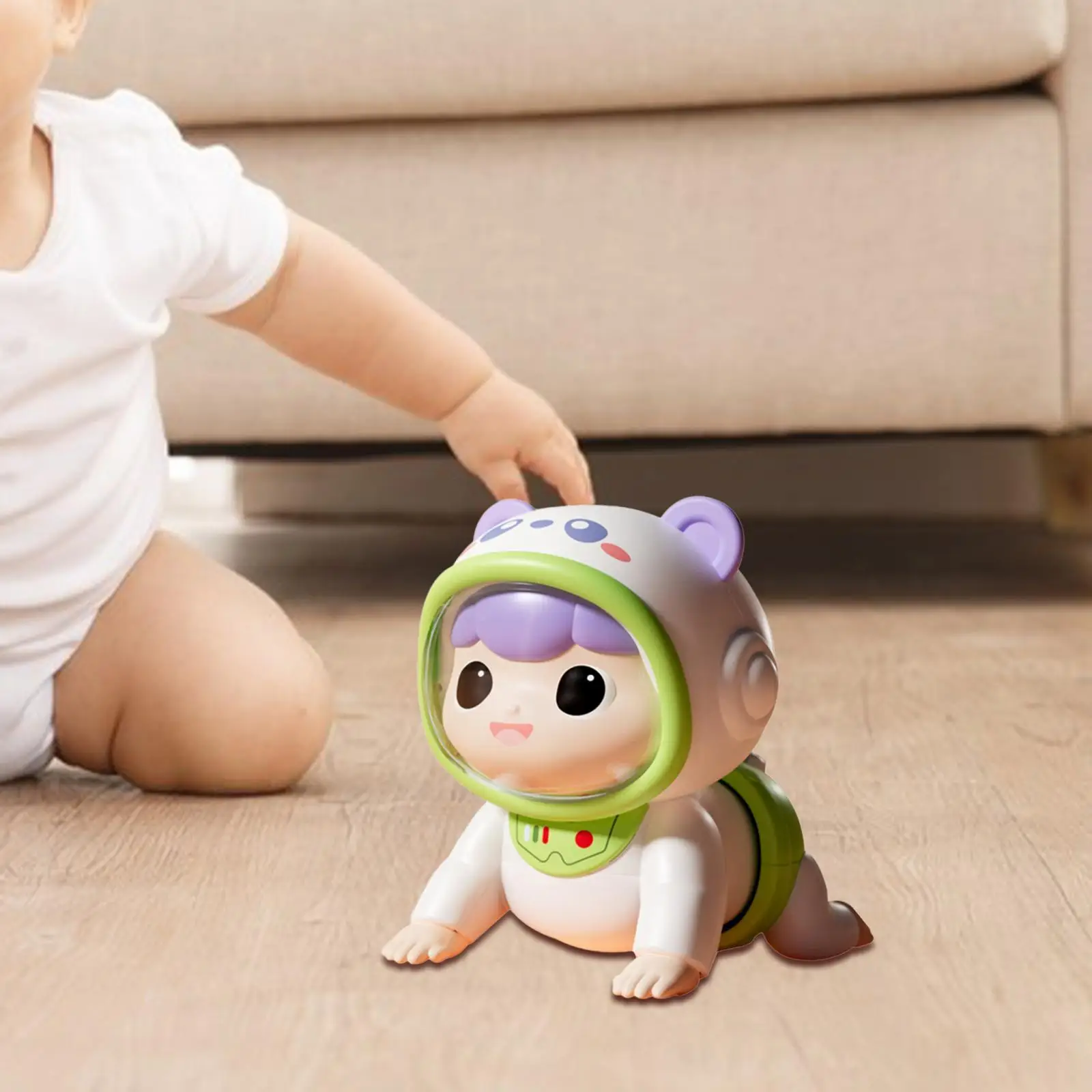 

Crawling Baby Doll Development Interactive Gift Electric Baby Crawling Doll for Toddlers Girls Infants Children 6-12 Months