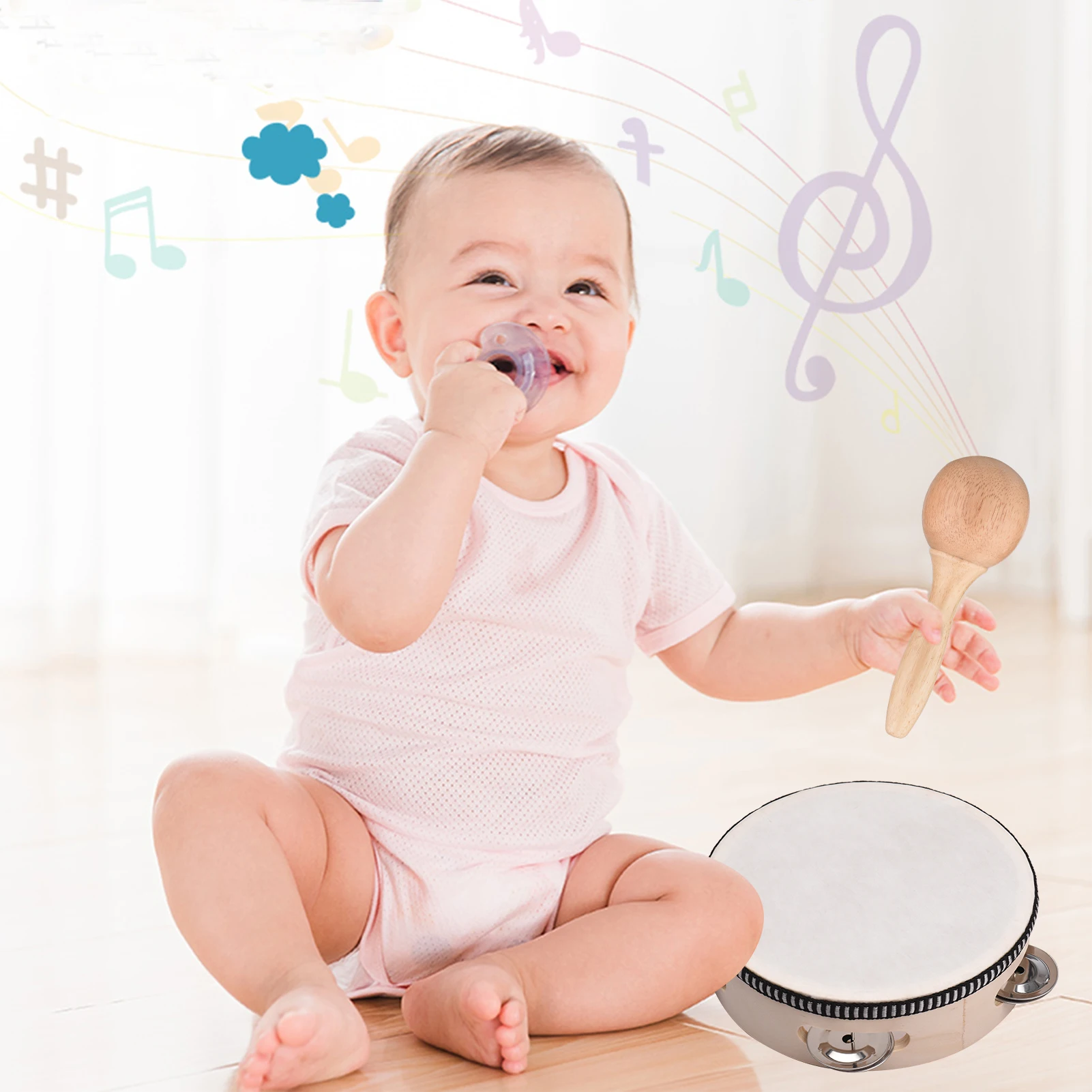 13pcs/Set Kids Musical Instruments Toys with Carry Bag Wooden Percussion Instruments Early Education Gifts for Toddlers Children