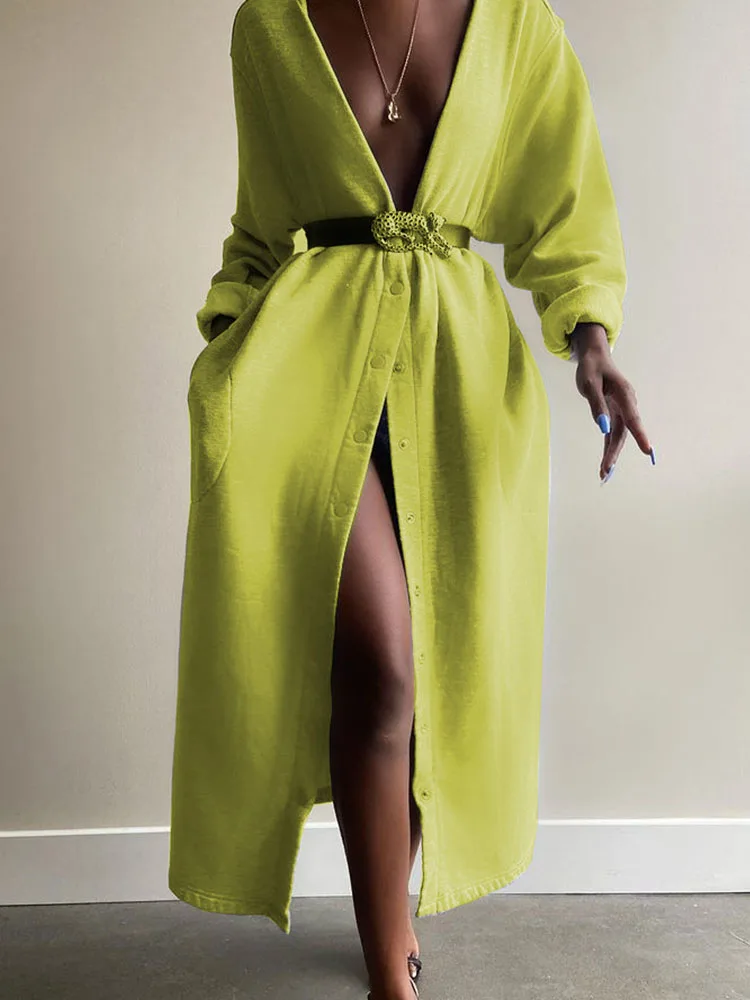 

Autumn Winter Casual Coats and Jackets for Women 2022 Single Breasted Long Sleeve Trench Coats Streetwear Overcoat with Pockets
