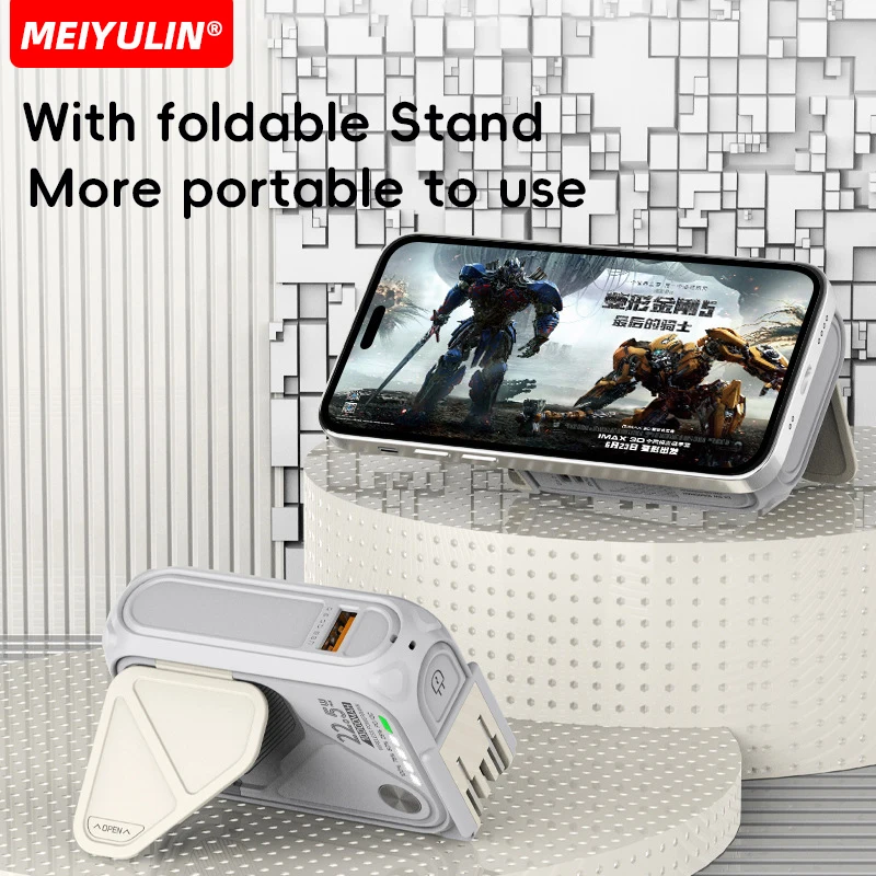 20000mAh Magnetic Wireless Power Bank Stand 10000mAh Portable USB Cable Fast Charging External Battery for iPhone Samsung Xiaomi 5