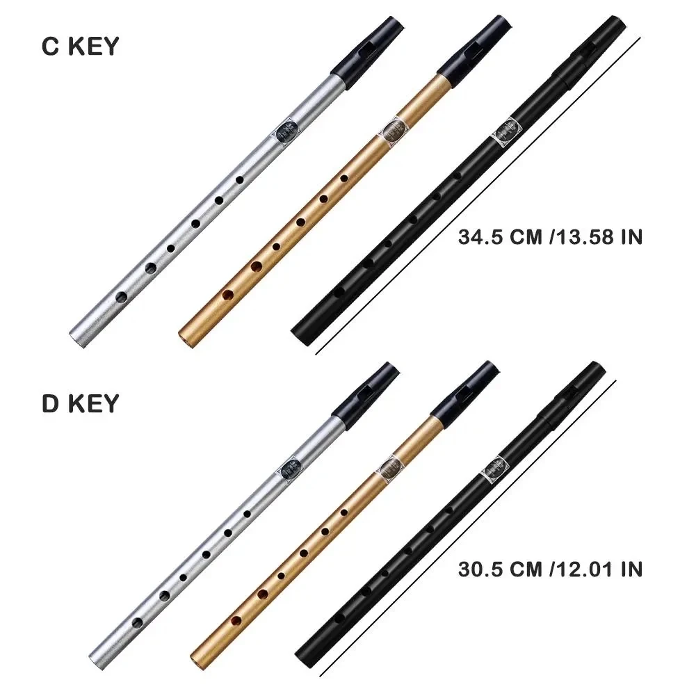 Irish Whistle Key of C D Tin Penny Classical Instrument Easy-to-learn For Beginners