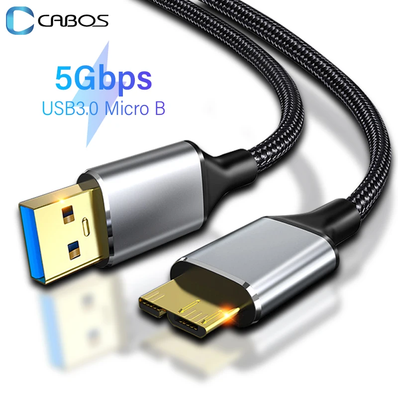 Micro b Cabo Usb 3.0 para Disco Rígido Externo 5gbps para Samsung Toshiba wd Seagate