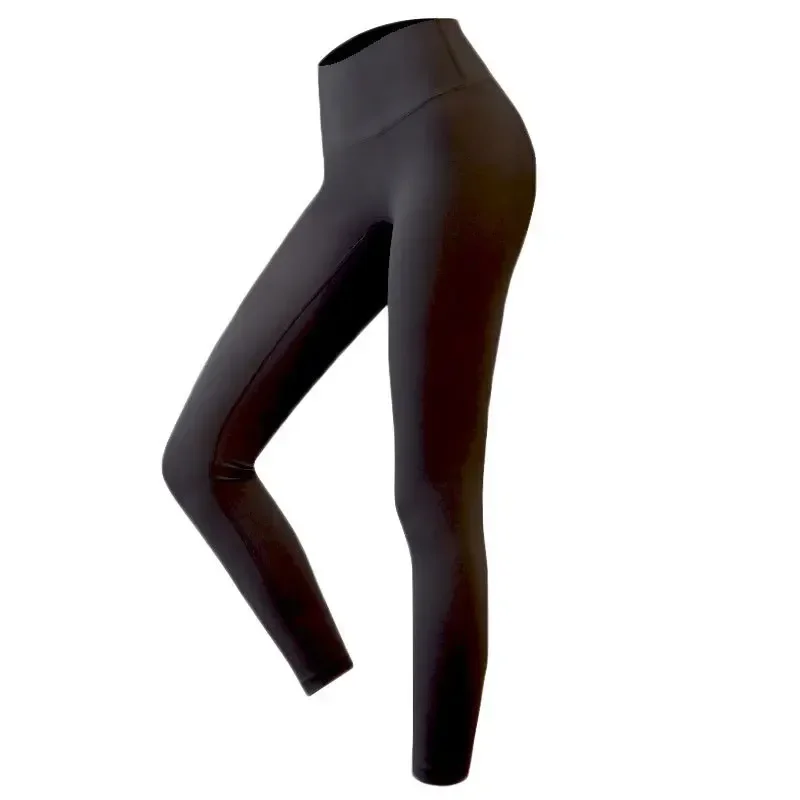 Pantaloni da yoga da palestra da donna Leggings a vita alta con sensazione nuda Pantaloni da ciclismo da corsa Pantaloni da yoga elasticizzati senza cuciture sportivi traspiranti - immagine 6
