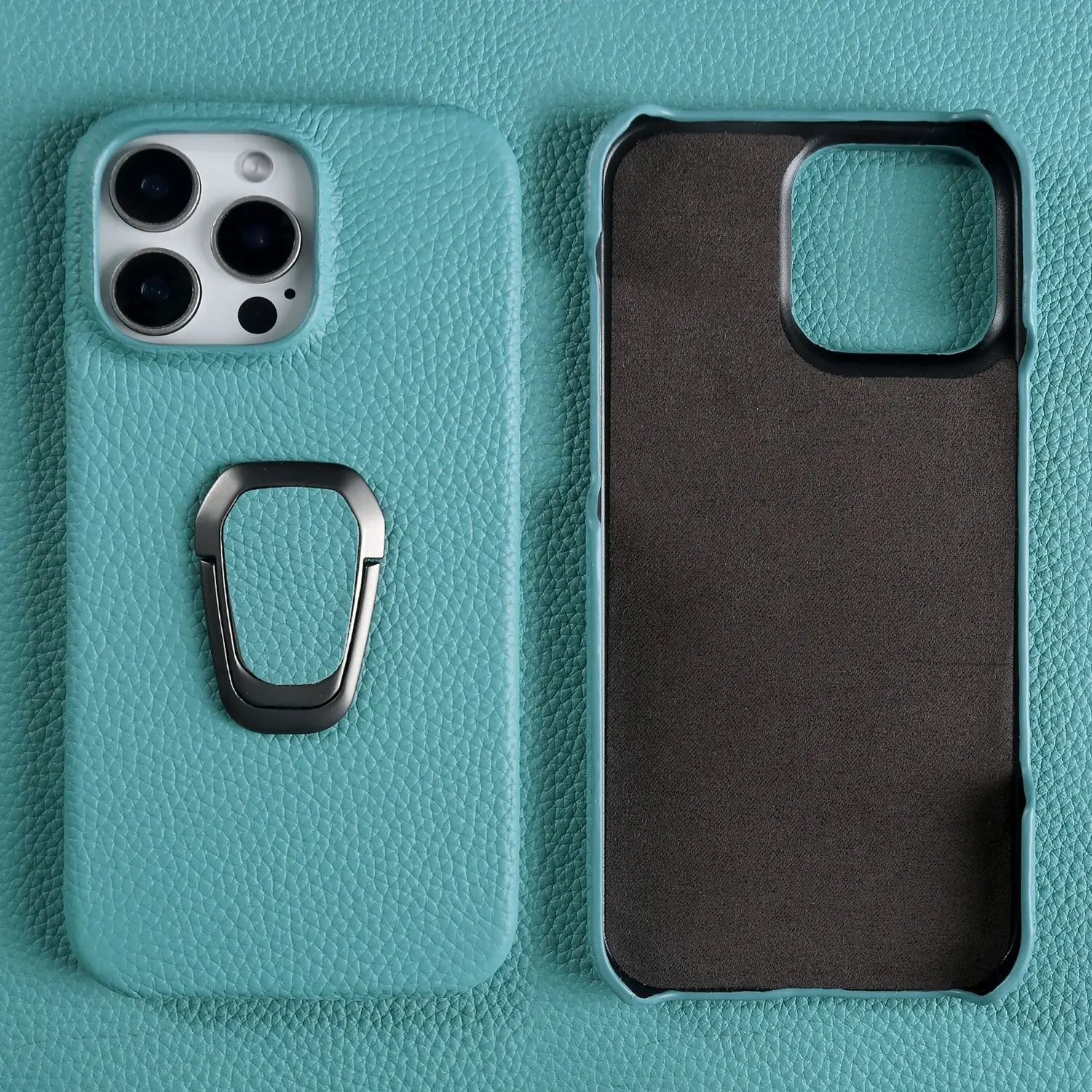 Handmade Genuine Leather Protective Phone Case with Stand Holder