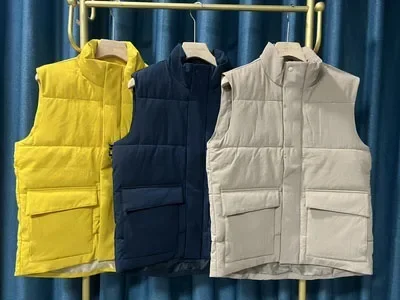 

Golf Men's Stand Up Collar Cold and Warm Sports Sleeveless Cotton Vest