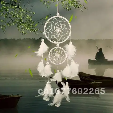 

New Dream Catcher Feather Weaving Crafts Dream Catcher Aerial Charm Creative Dream Catcher Wind Chimes Home Room Decorations