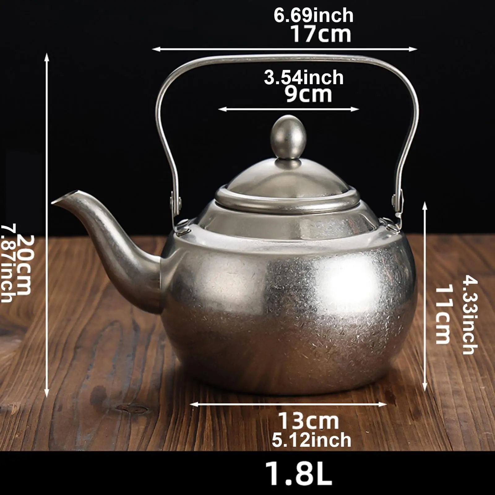 Thick stainless steel teapot with handle, portable, with removable infuser, Thick stainless steel teapot with handle, portable, with removable infuser,