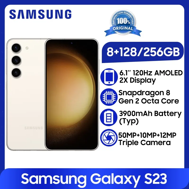 Samsung Galaxy S23 5G NFC Smartphone Snapdragon 8 Gen 2 Octa Core 6.1\'\' 120Hz AMOLED Display 50MP Triple Camera Mobile Phone
