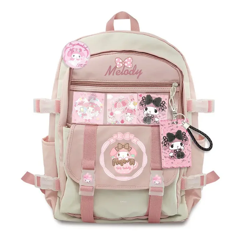 

Kawaii Sanrioed Anime Cartoon series Kuromi Pudding dog My melody Pachacco Creative cute two-dimensional student schoolbag