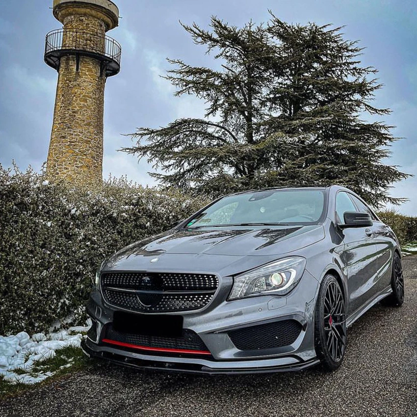 자동차 앞 범퍼 립 바디 키트 스포일러 카나드 카본 룩, 메르세데스 벤츠 CLA 클래스 C117 CLA200 260 CLA45 AMG 2013 2014 2015