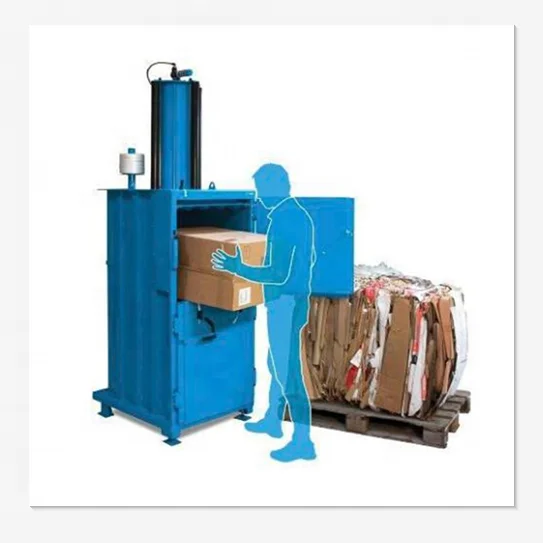 Small Vertical Semi-automatic Hydraulic Baler Garbage Station Waste Paper Baler Waste Cloth Compressor
