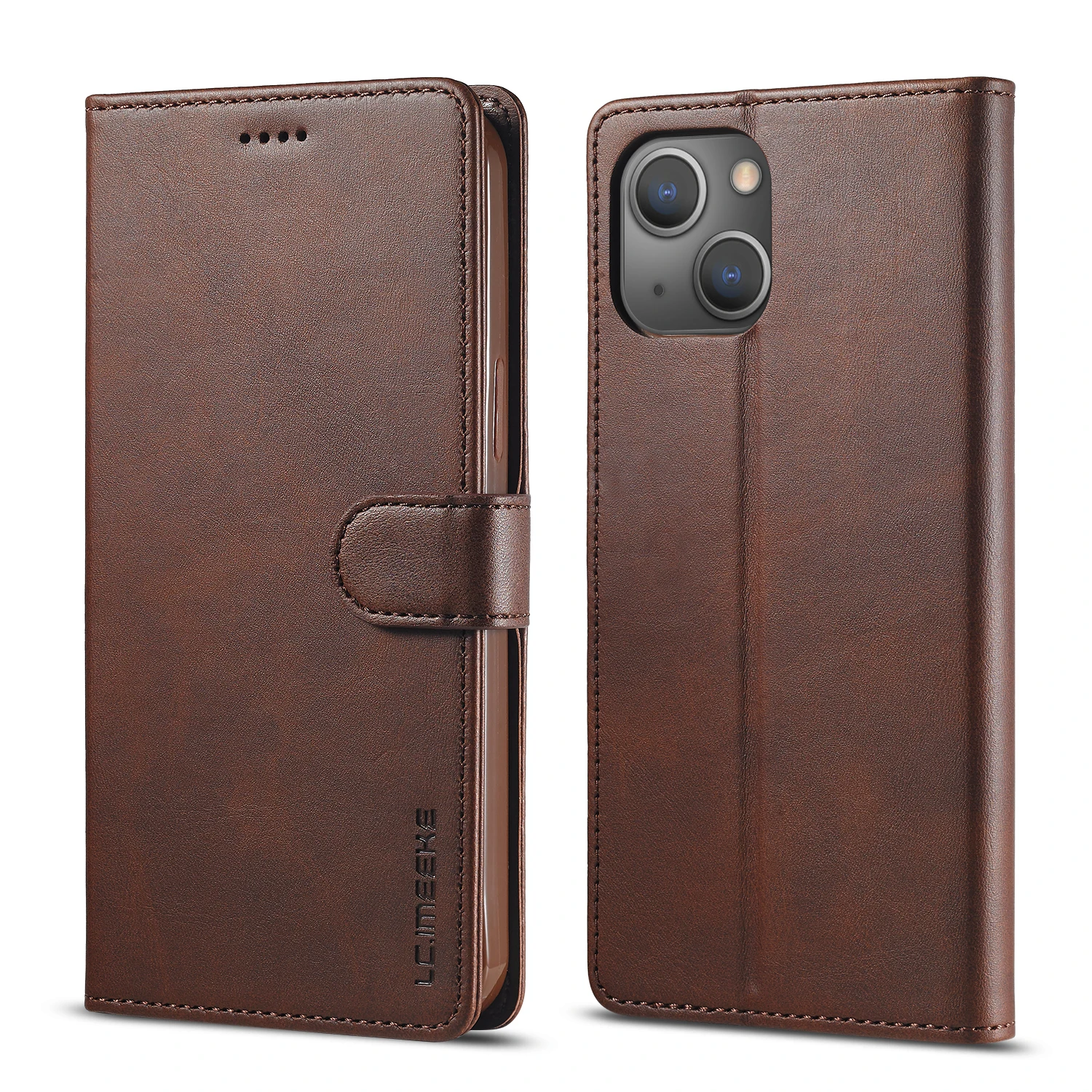 Flip Leather Wallet Case For iPhone 16 15 14 13 12 11 Pro Max XS XR 8 7 Plus SE Mini 16E Business Card Slot Wallet Phone Cover