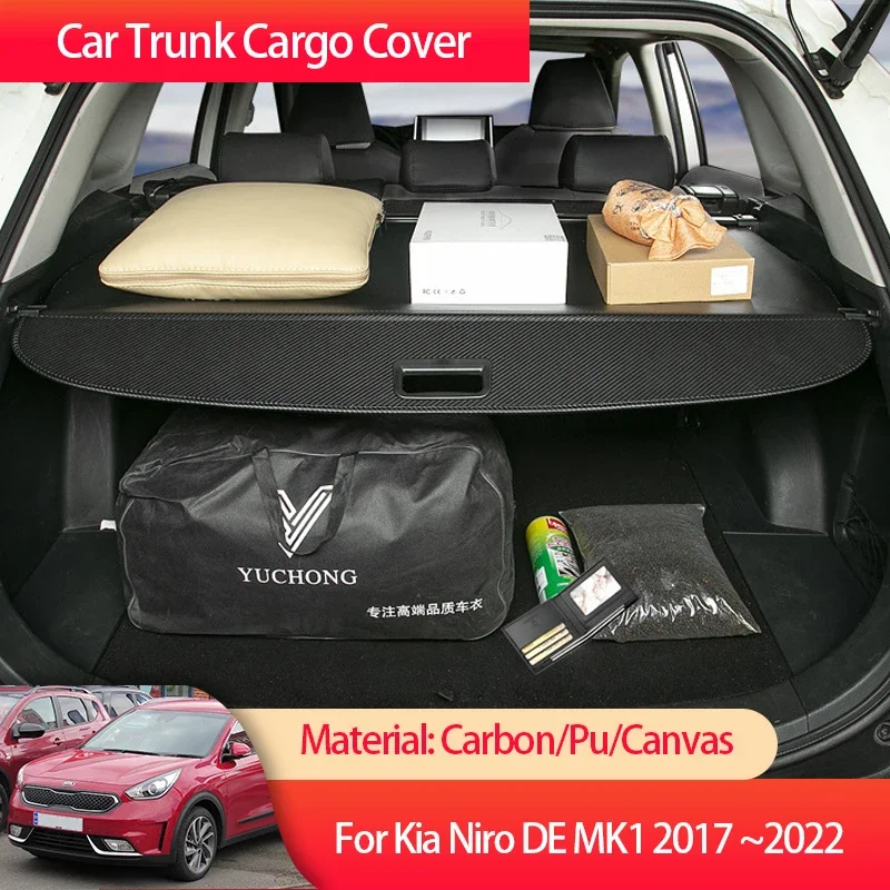 

For Kia Niro DE MK1 2017 2018 2019 2020 2021 2022 Car Trunk Cargo Cover Luggage Storage Rear Boot Tray Shielding Shade Auto