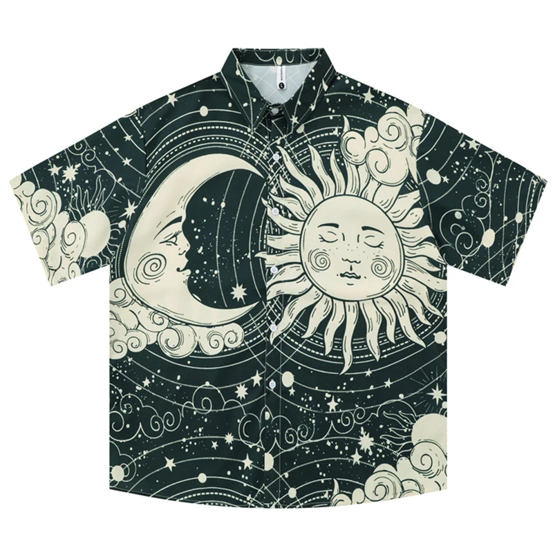 

Dark Icon Printed Polo Shirt Men Women Vintage Street Men's Shirts Light Weight Hawaiian Shirts Man