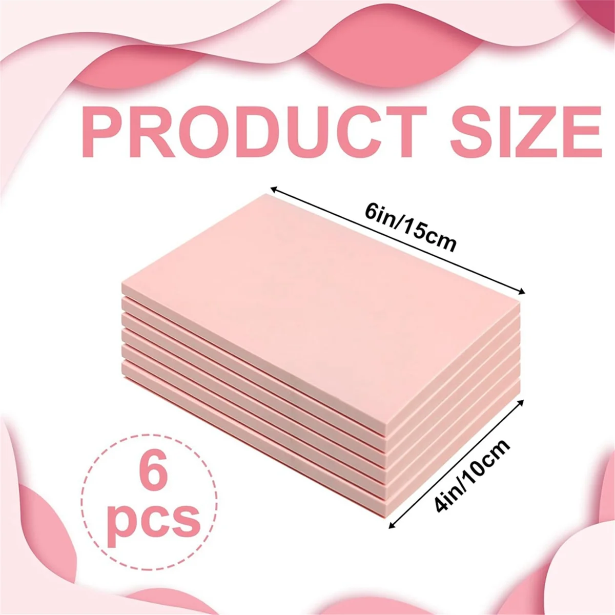 6 Pcs Pink Rubber Block Stamp Rubber Carving Linoleum Blocks Carving Block for Soft Stamp Crafts