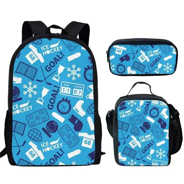 Student School Bags, Laptop Backpack, Backpack, Lunch Bag, Pencil Case, 3D Print, Harajuku, Popular, New, 3Pcs, Set