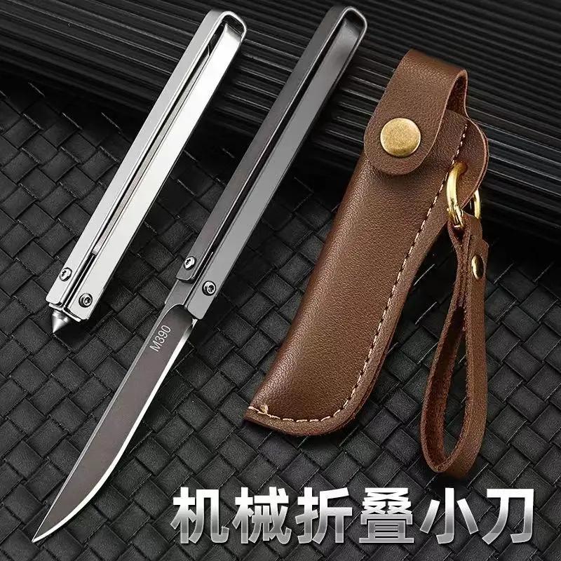

M390 Sharp Blade Mechanical Eversible Folding Pocket Knife Portable Survival Camping EDC Tool Outdoor Multifunctional Flip Knife