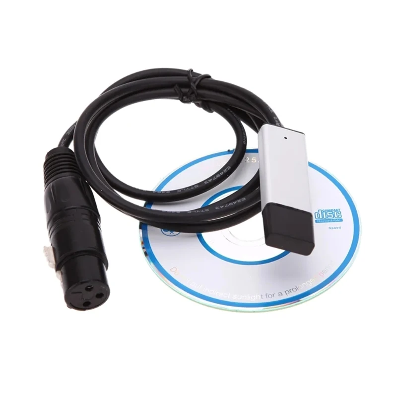 

Адаптер интерфейса USB DMX512 Подключите компьютер к шнуру контроллера освещения сцены, совместимому с несколькими платформами