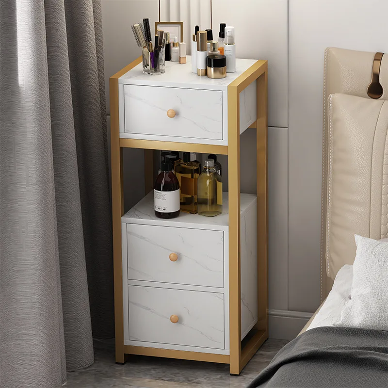 

Bedside Table Light Luxury and Simplicity Modern Small Heightened Trolley Rack Bedroom Bedside Cabinet Multifunctional