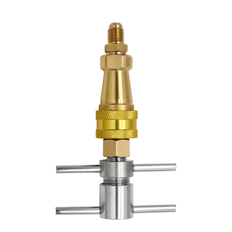 1/4 inch Refrigerator Quick Coupling Brass Washer Connector Refrigerator Outlet Plug High Pressure Air Conditioner Repair Tools