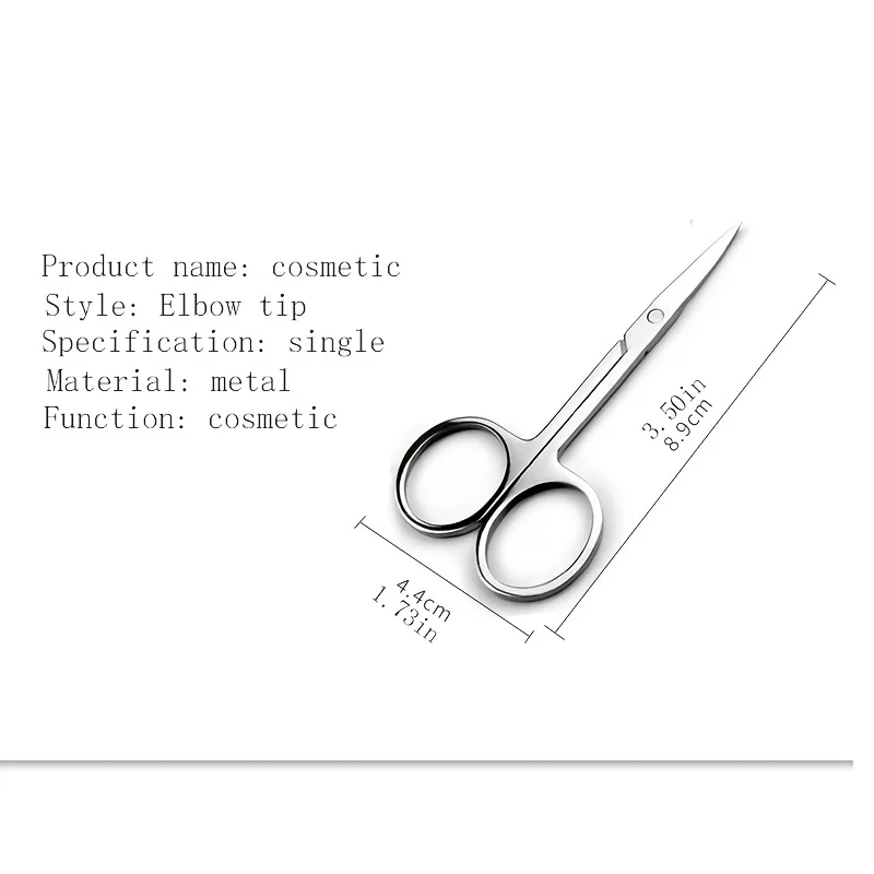 Elbow Beauty Scissors, Stainless Steel Nose Hair Trimmer, Eyebrow Trimmer, Remove Excess Facial Hair, Multi-function Beauty Tool 6