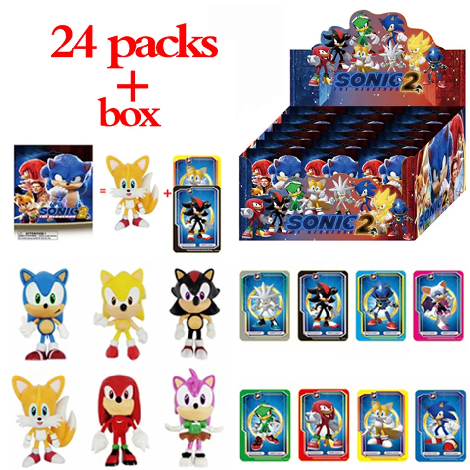 2-24 Stück Sonic Blind Box Serie Anime-Figuren Spiel-Puppen PVC-Modell Spielzeug Desktop-Dekoration Kinder Geburtstag Weihnachtsgeschenke