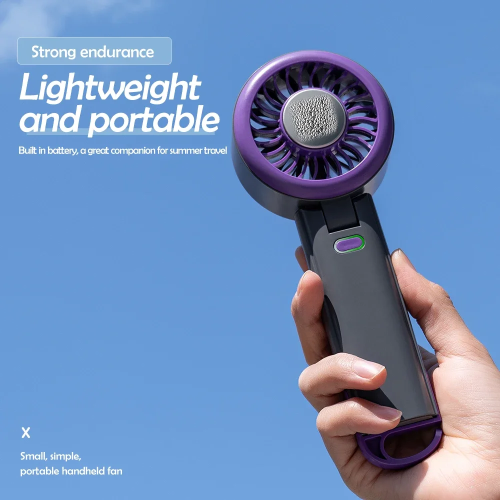 Newstyle Handheld Mini Turbo Fan 100 Wind Speeds Adjustable 4000mAh Batteries Cold Compress Mini Personal Fan USB Charging