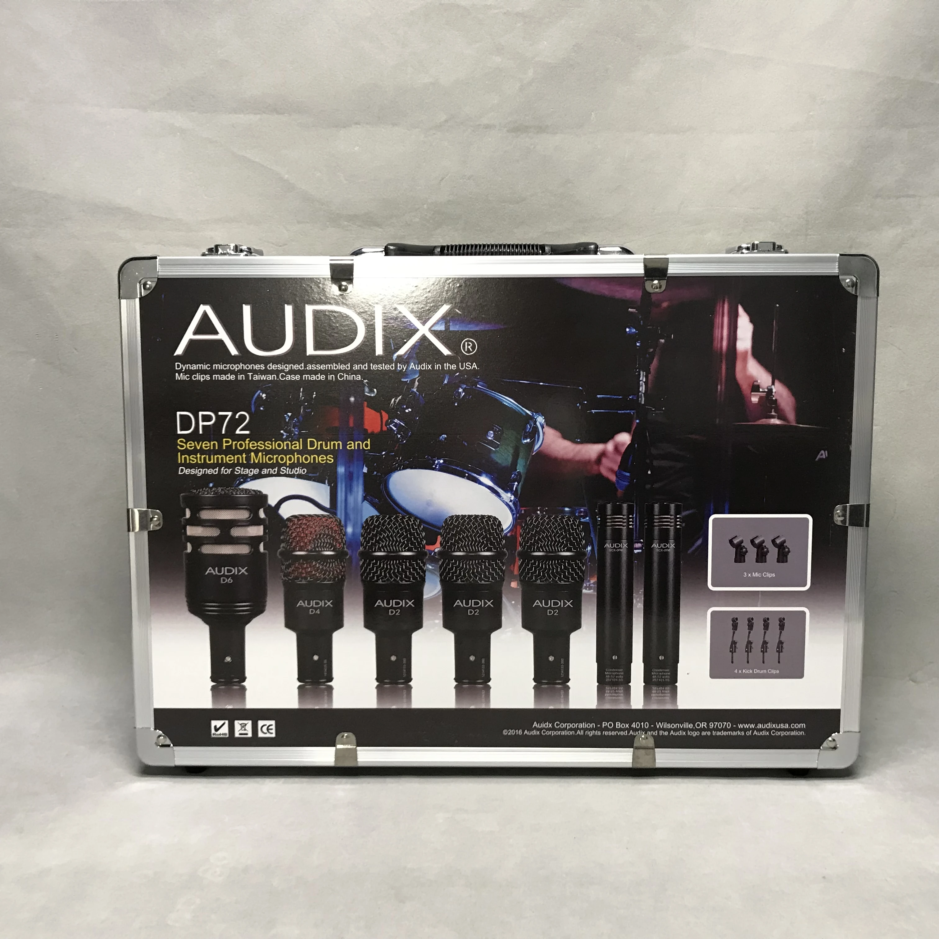 DP72 드럼 마이크 키트, 무빙 드럼, 스네어 드럼 및 커패시터 심벌, AUDIX, 드럼 밴드 및 퍼포먼스용, 무료 배송
