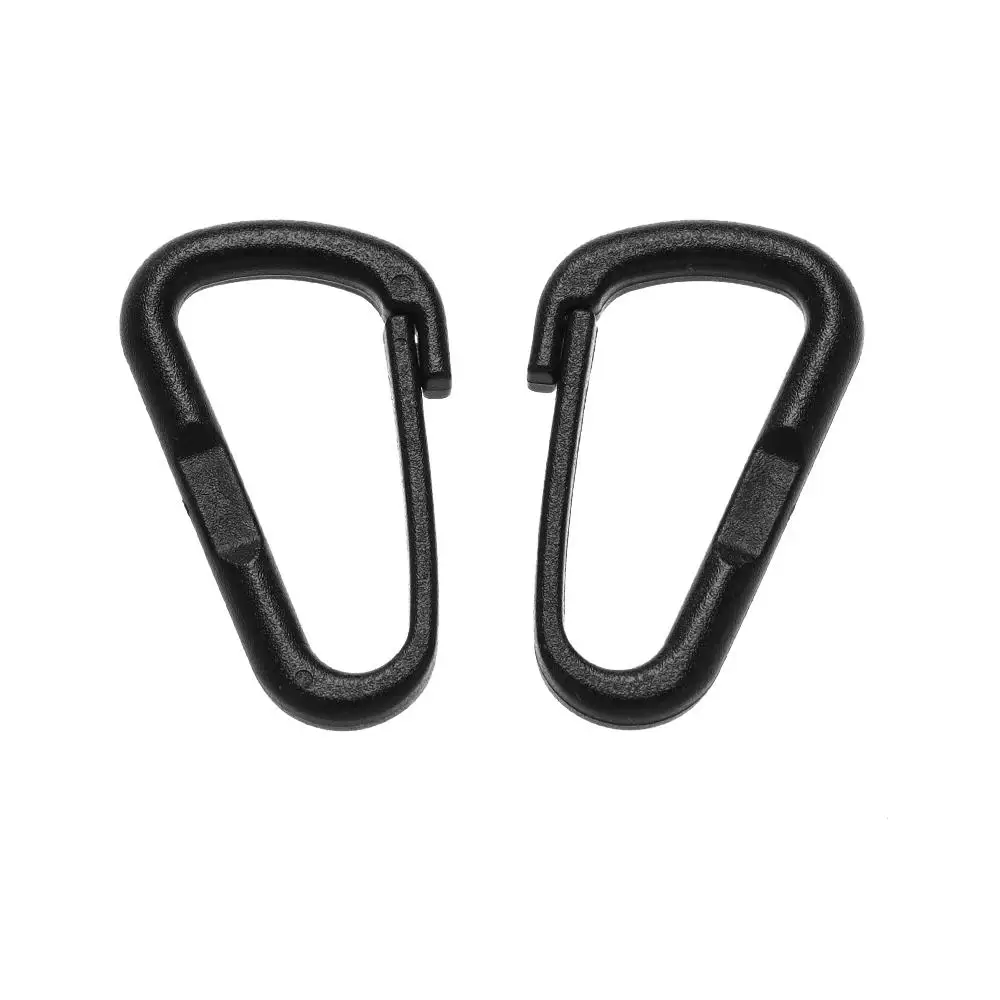 10 stücke Schwarz Kunststoff Nylon D Karabiner Outdoor Frühling Snap Clip Wasser Flasche Haken Schlüsselbund Klettern Camping Wandern Quickdraws – Detail 7
