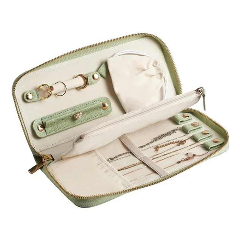 Fashionable Simple Jewelry Bag Travel Portable Earrings Rings Necklaces Storage Bag Anti Entanglement Jewelry Organizer Pouch