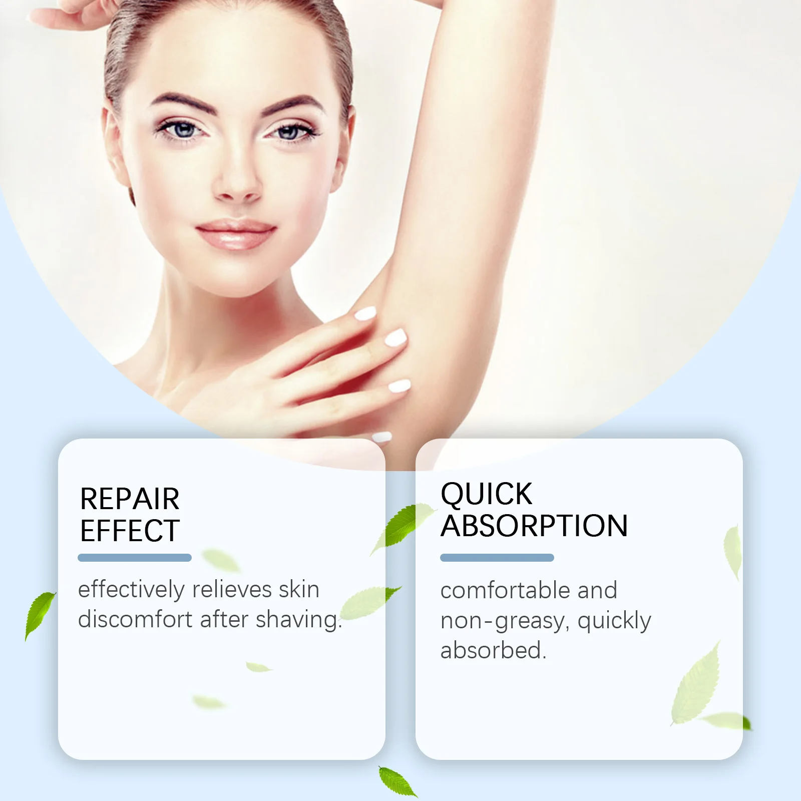 Underarm After Shave Soothing Roller Moisturizing Relieve Armpit Skin Pain Discomfort Reduce Redness Improve Dullness Quick-Dry_voghion.com