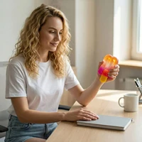 NOUVEAU Schylling Needoh Nice Cube Sensoriel Nice-Sicle Cubo Anti-Stress et Anti-Anxiété pour la Concentration et le Soulagement du TDAH 2