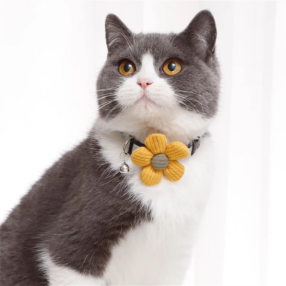 AdjustableCatsCollarFlowerDogsCollarforKittenandPuppy