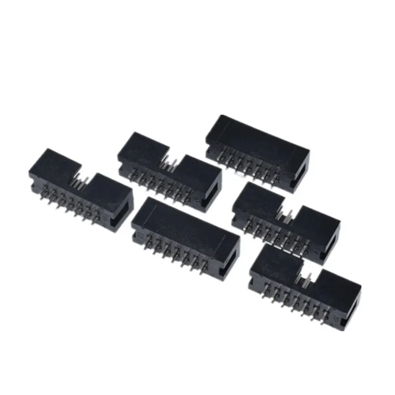 

10Pieces/lot Black DC3 6P~50Pin 2.54mm Pitch Socket Header Connector ISP Male Double Row Straight Needle IDC JTAG Box Header