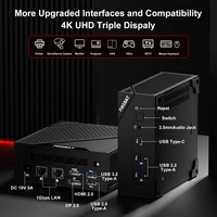 FIREBAT MINI PC AM02 Ryzen 5 6600H 16GB DDR5 512GB SSD Windows 11 WIFI6 BT5.2 Ordinateur de bureau compact Port réseau HDMI 6